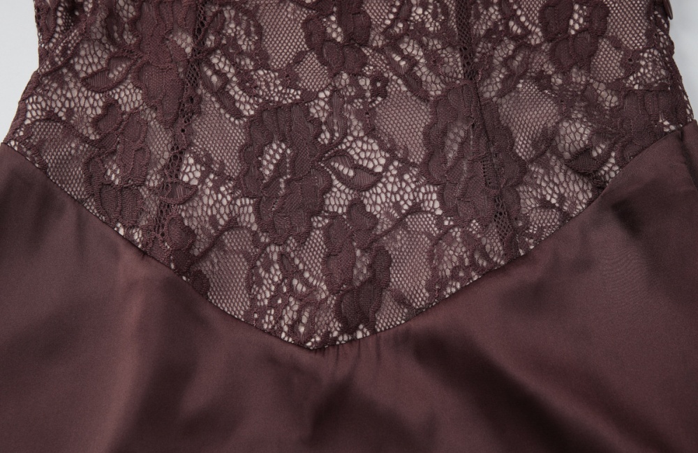 Lace pinched waist winter fashion hollow dress for women