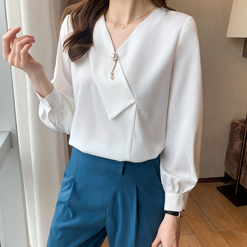 Temperament chiffon shirt tops for women