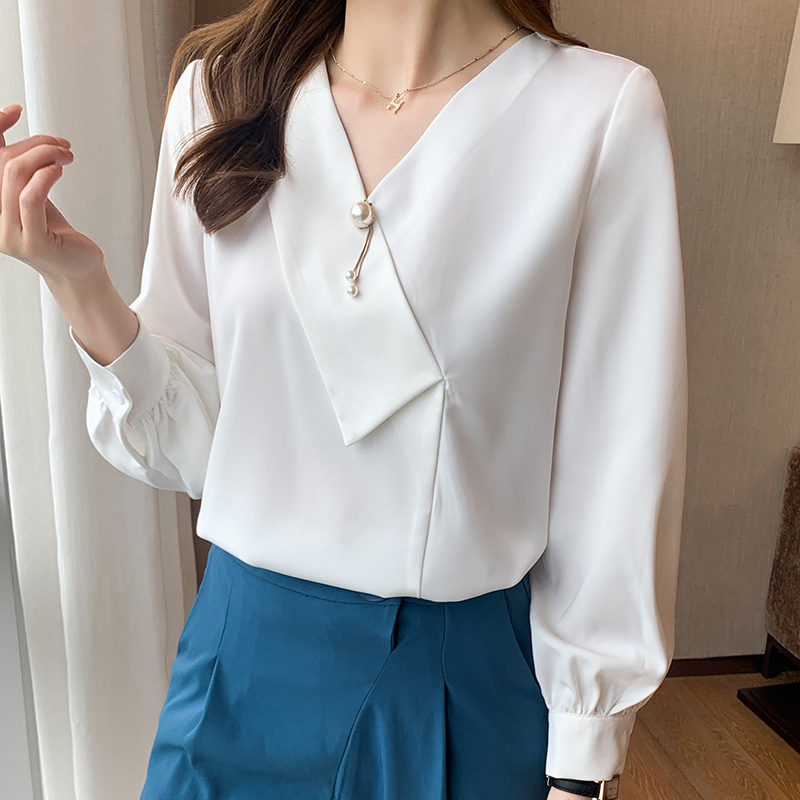 Temperament chiffon shirt tops for women