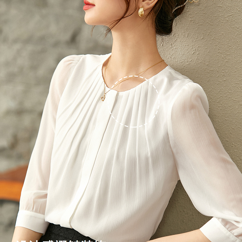 Fashion temperament tops spring short sleeve shirt for women