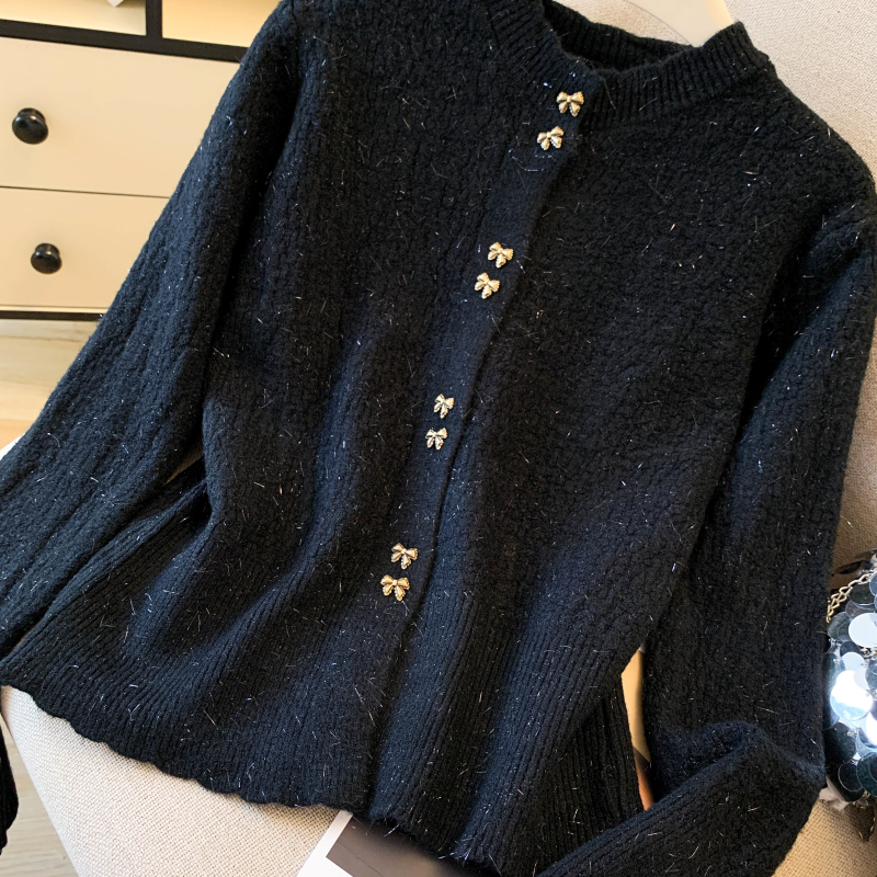 Western style butterfly sweater chanelstyle tops for women