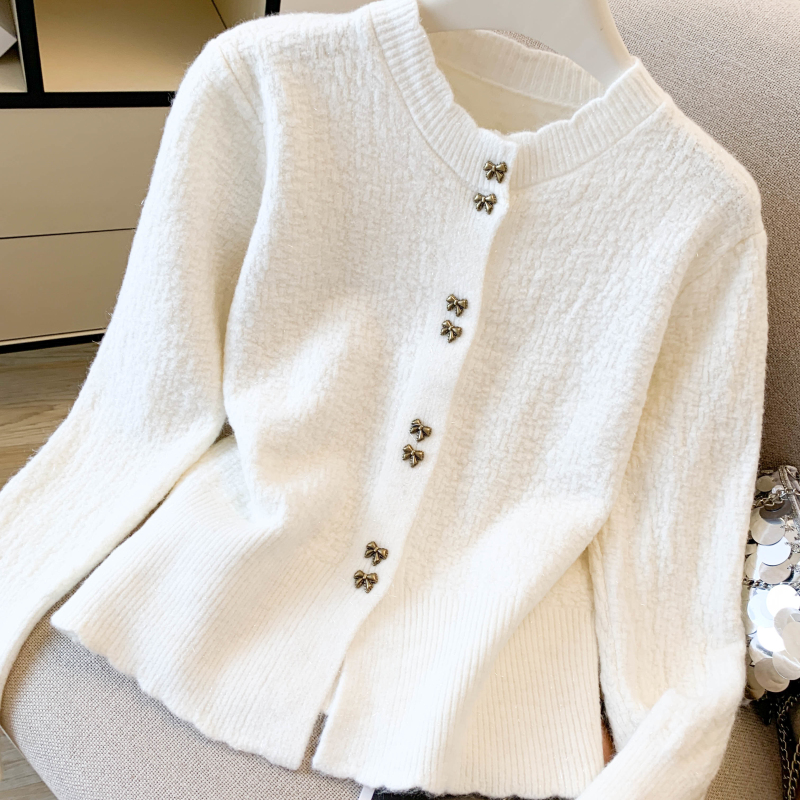 Western style butterfly sweater chanelstyle tops for women