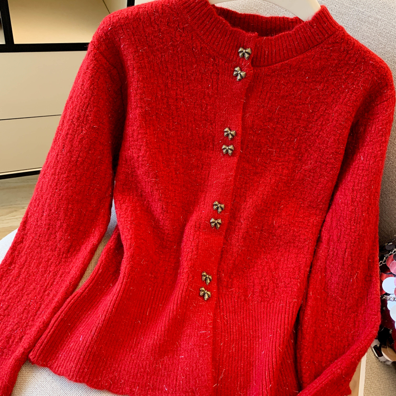 Western style butterfly sweater chanelstyle tops for women