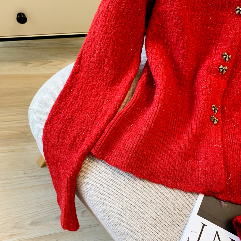 Western style butterfly sweater chanelstyle tops for women