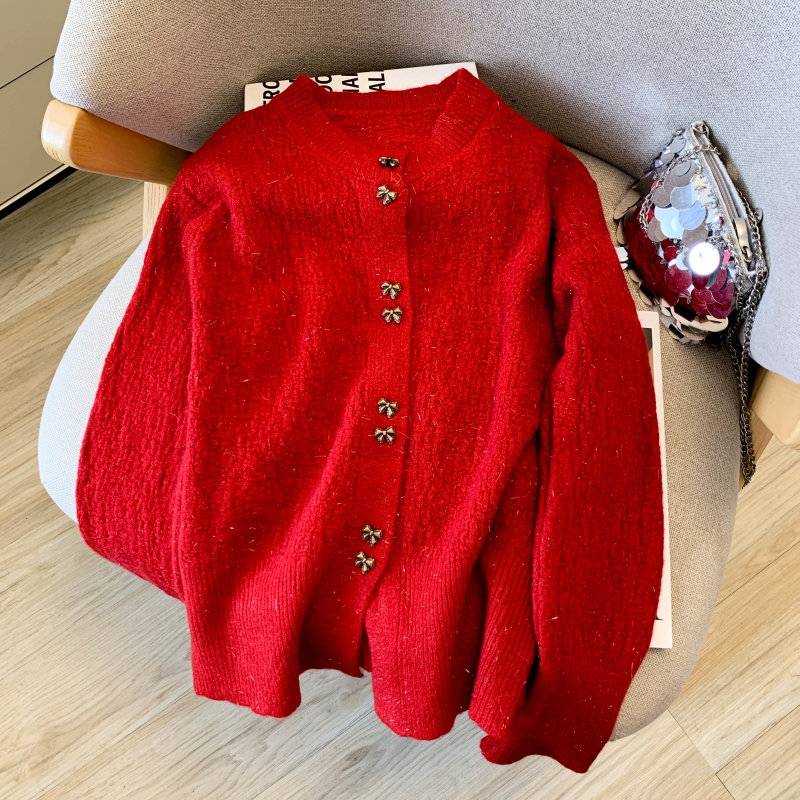 Western style butterfly sweater chanelstyle tops for women