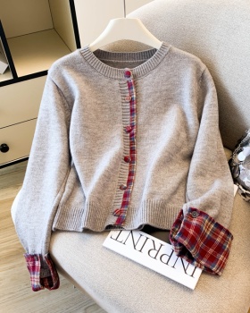 Autumn and winter sweater round neck tops for women