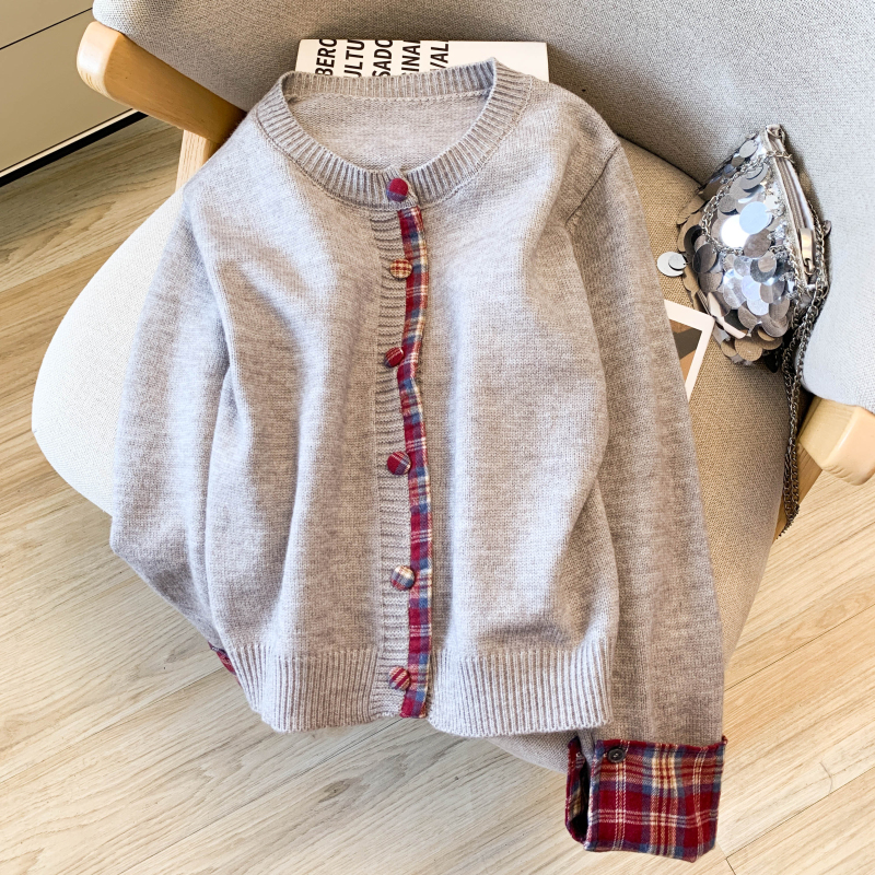 Autumn and winter sweater round neck tops for women