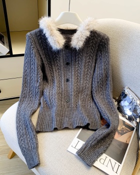 Winter Korean style thermal twist removable slim sweater