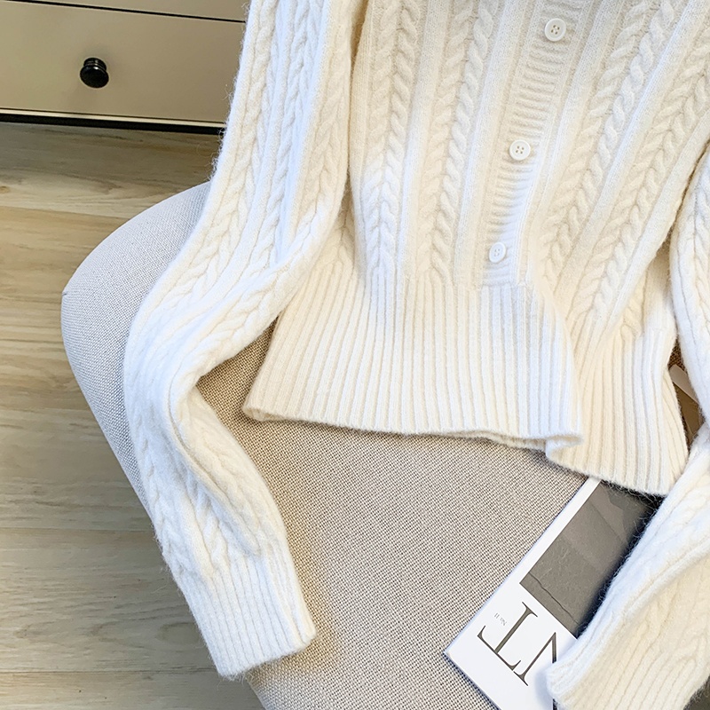 Winter Korean style thermal twist removable slim sweater