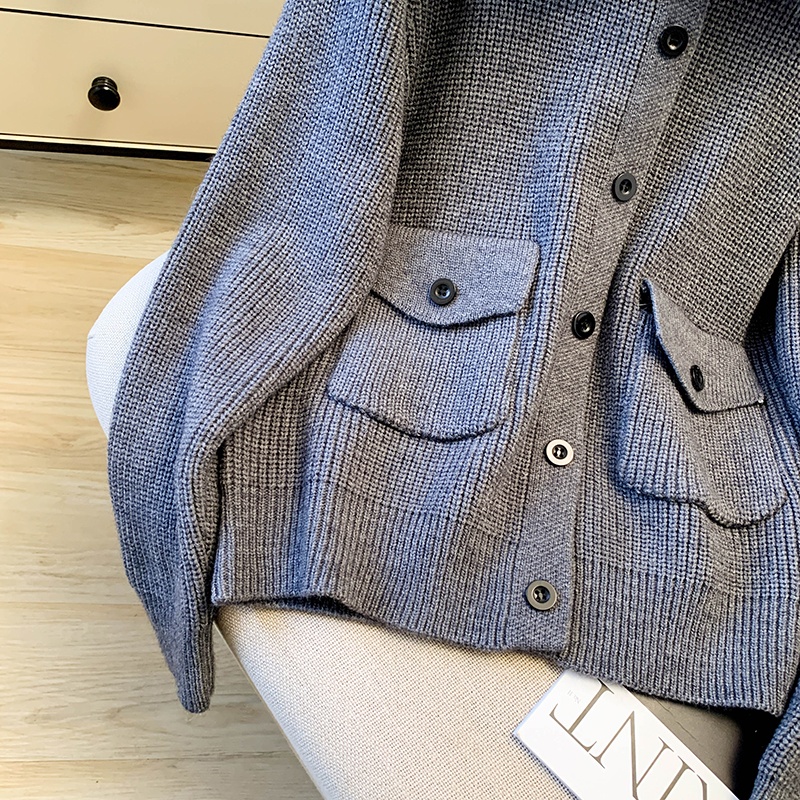 Lazy fur collar all-match tops commuting removable slim coat