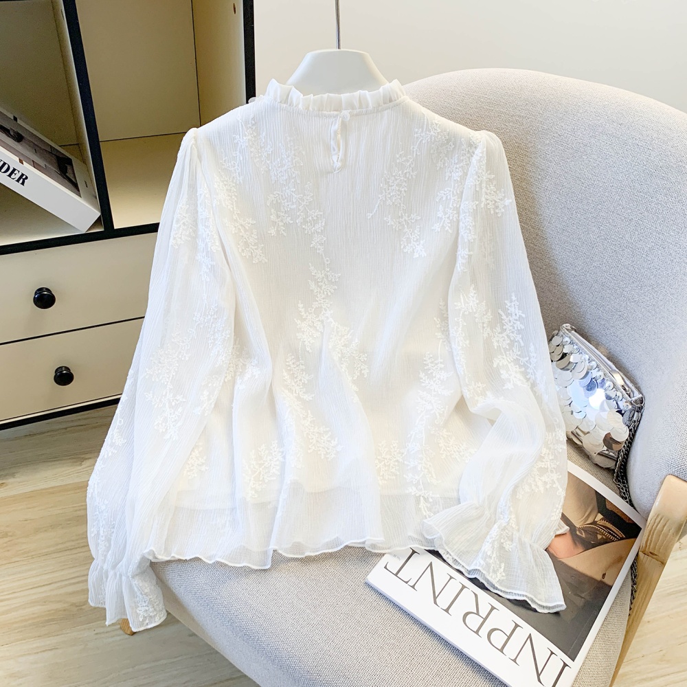 Beige Western style show young tops spring light luxury shirt