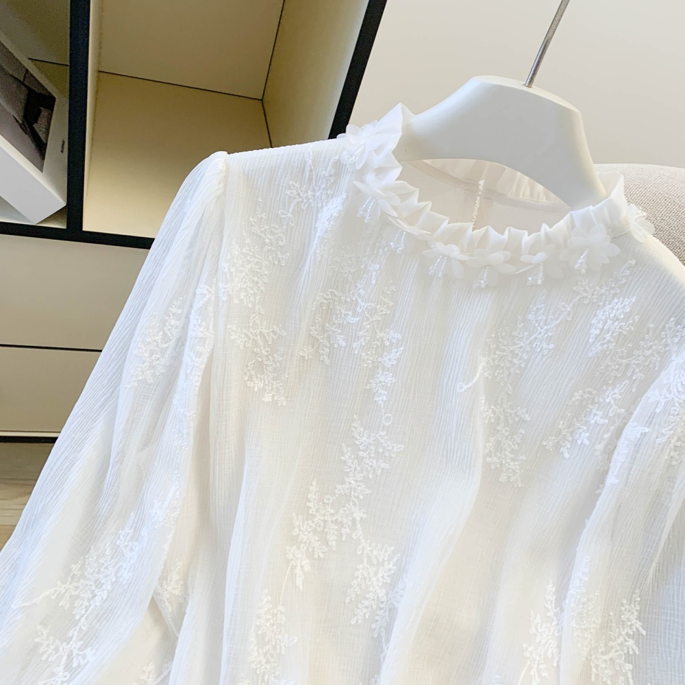 Beige Western style show young tops spring light luxury shirt