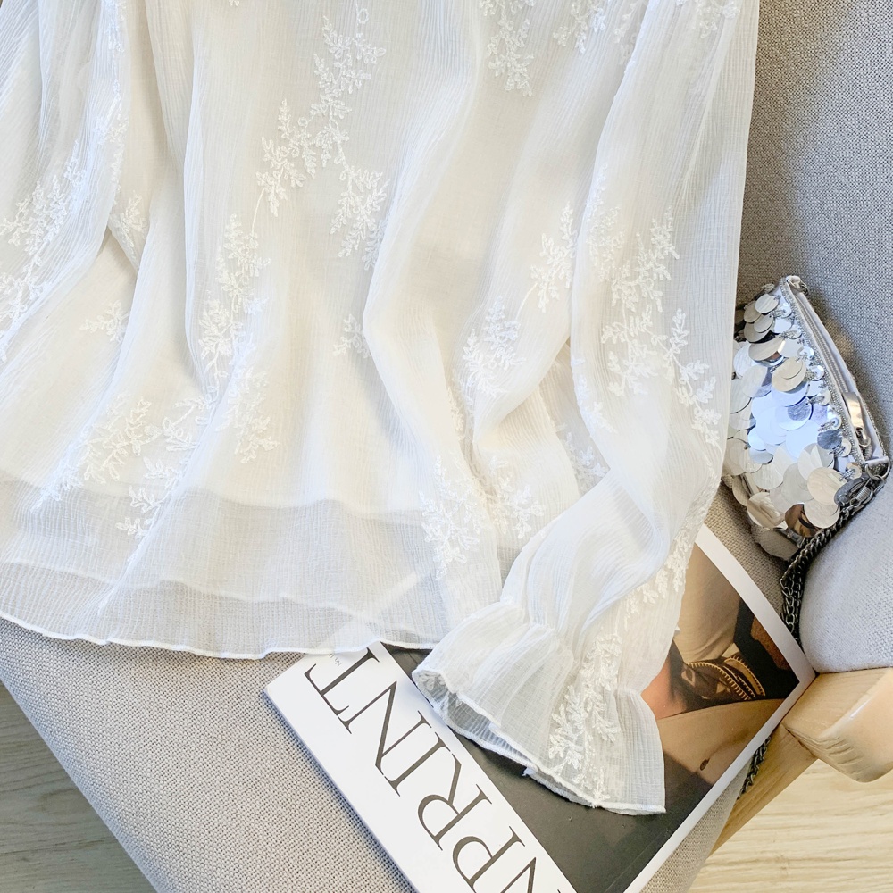 Beige Western style show young tops spring light luxury shirt