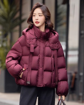 Hooded duck down winter down coat short fashion coat for women