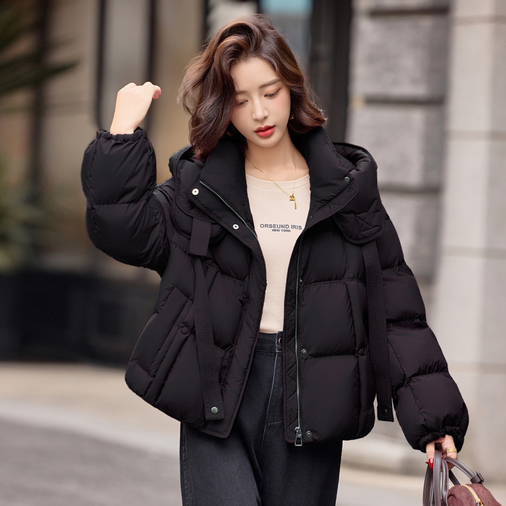 Hooded duck down winter down coat short fashion coat for women