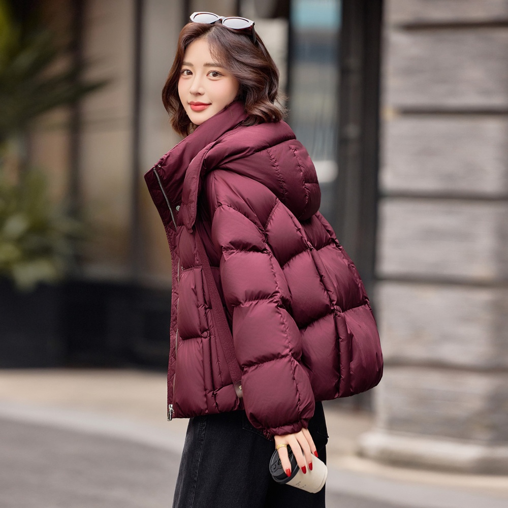 Hooded duck down winter down coat short fashion coat for women