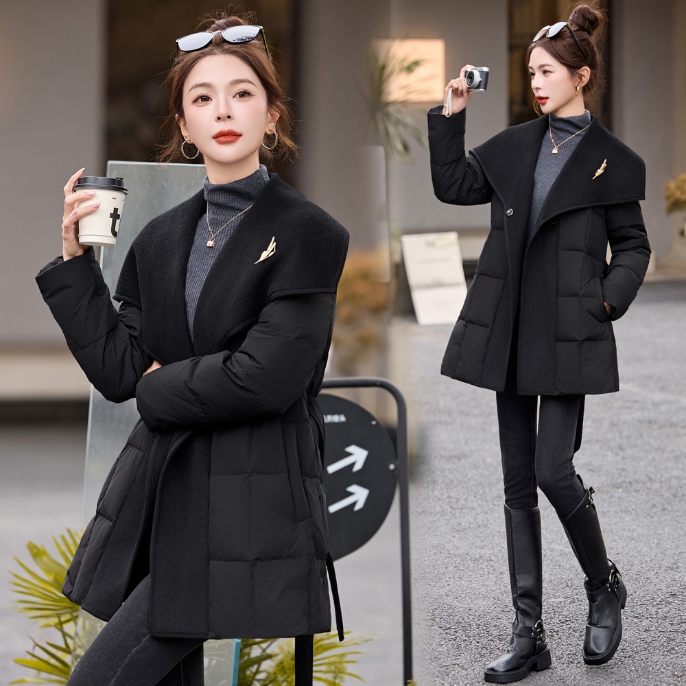 Long winter Casual duck down down coat for women
