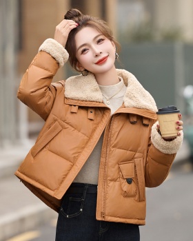 Winter PU coat Western style fashion down coat for women