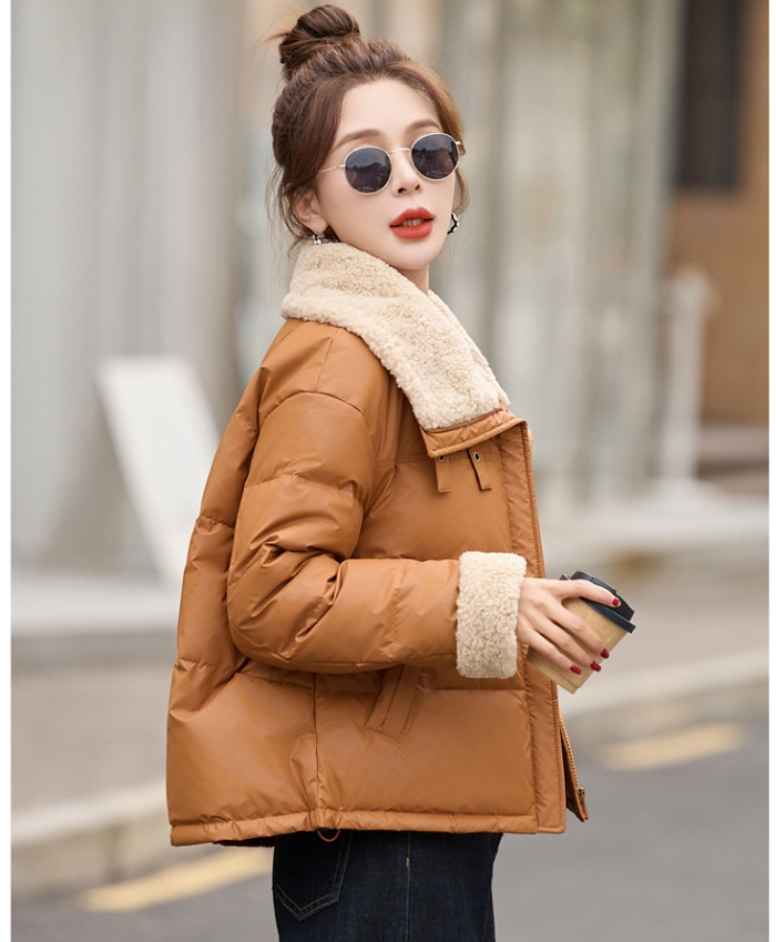 Winter PU coat Western style fashion down coat for women