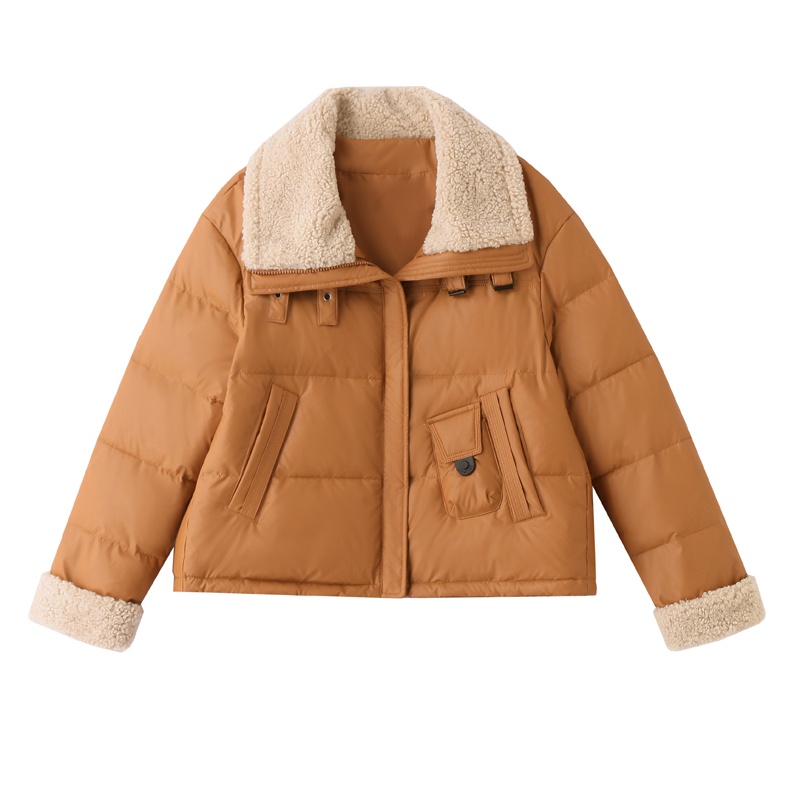 Winter PU coat Western style fashion down coat for women