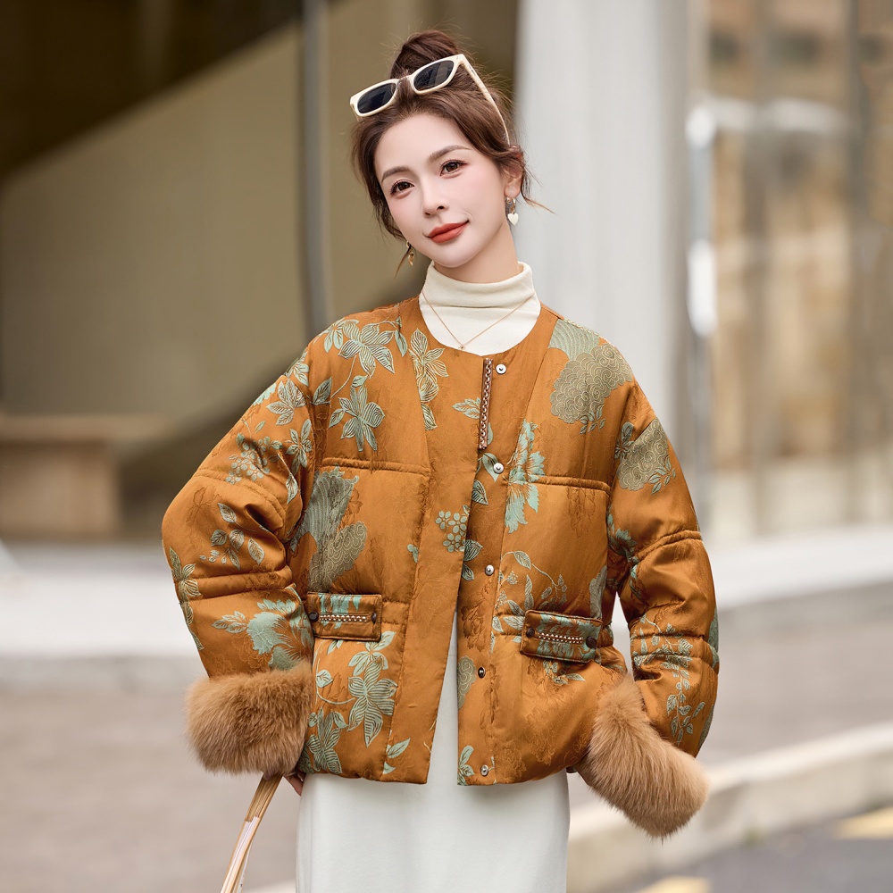 Winter light luxury Chinese style temperament coat