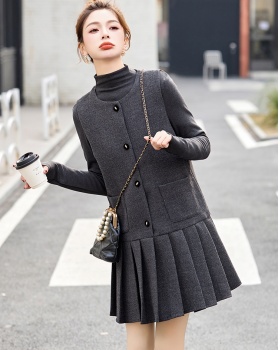 Spring dress chanelstyle sleeveless dress 2pcs set