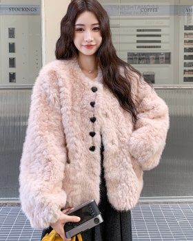 Show young fur coat winter coat