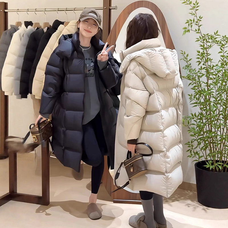 Casual duck down all-match winter long down coat