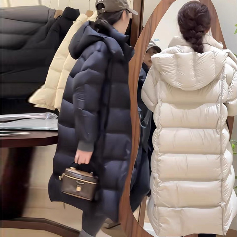 Casual duck down all-match winter long down coat