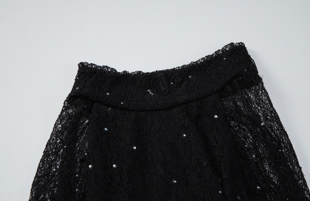 Lace slim rhinestone sexy winter package hip dress