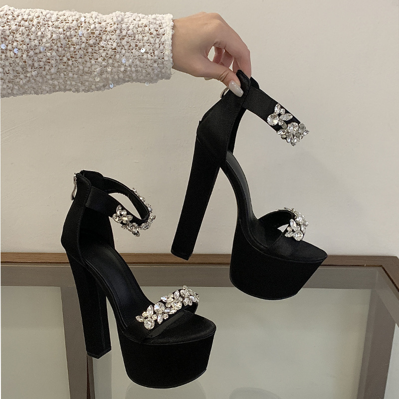 Open toe platform high-heeled sandals for women