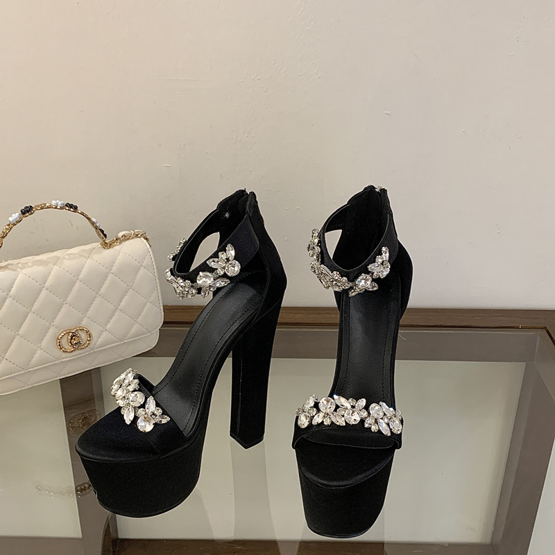 Open toe platform high-heeled sandals for women