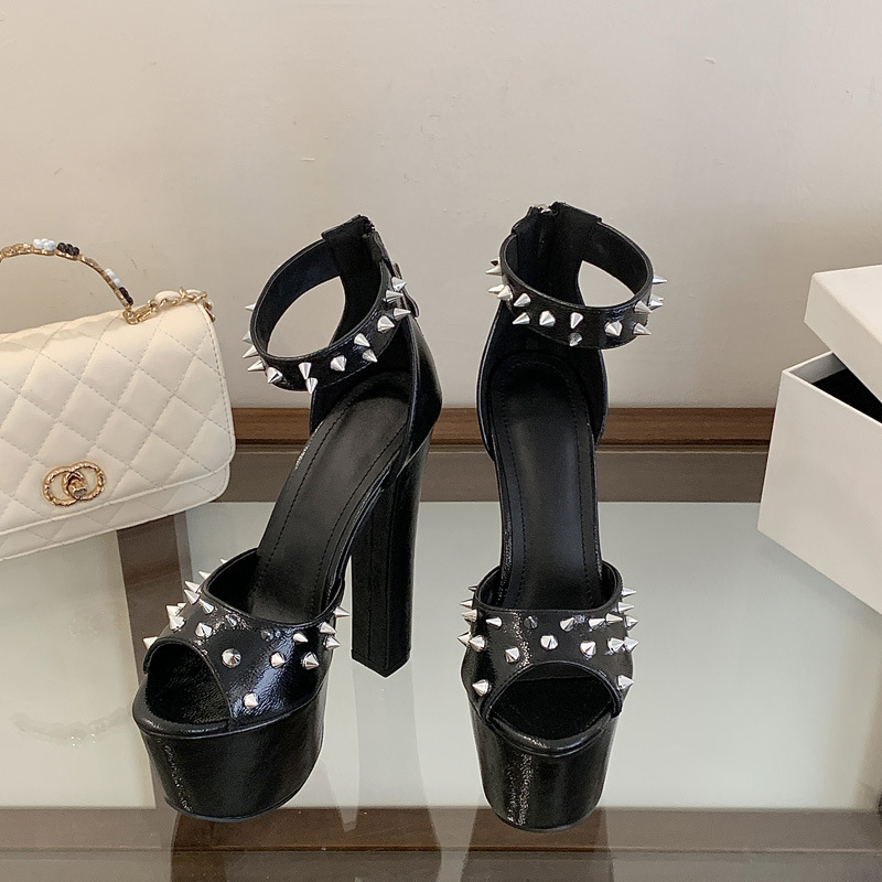 Fish mouth platform catwalk high-heeled shoes for women