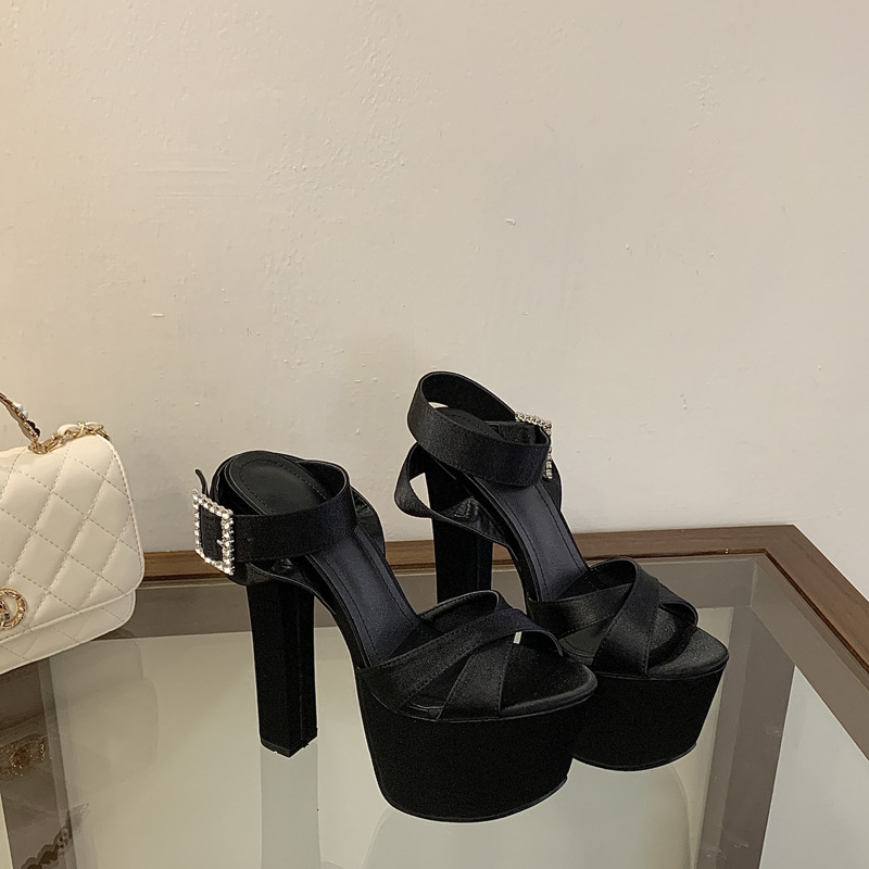 High-heeled platform bandage sandals for women