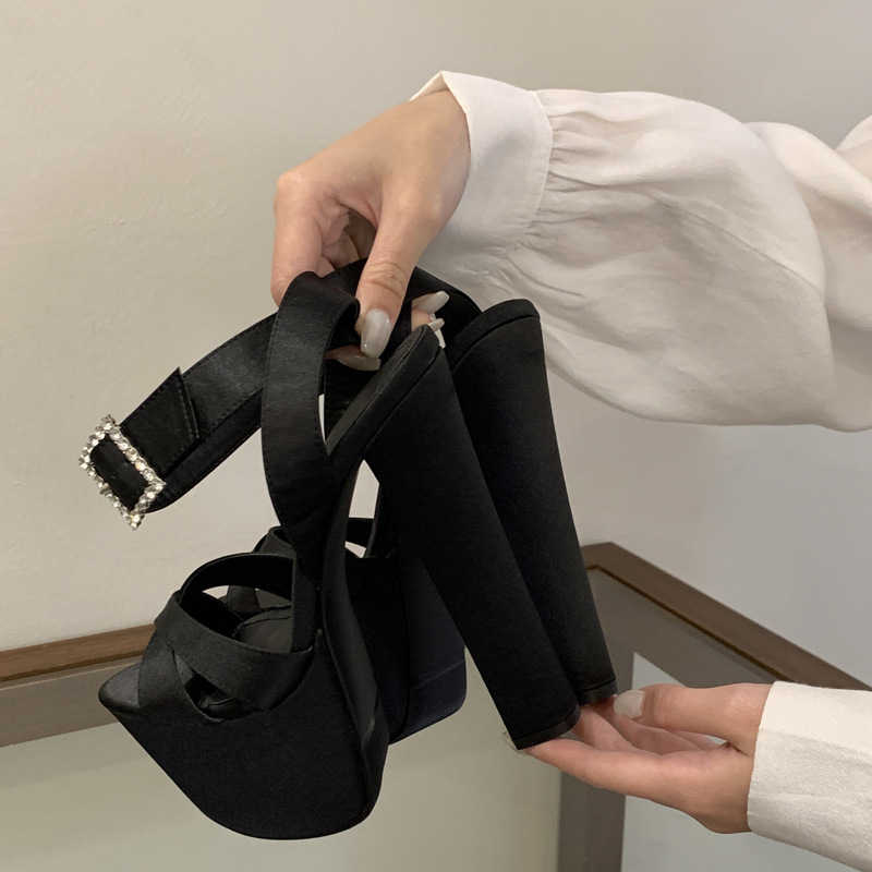 High-heeled platform bandage sandals for women