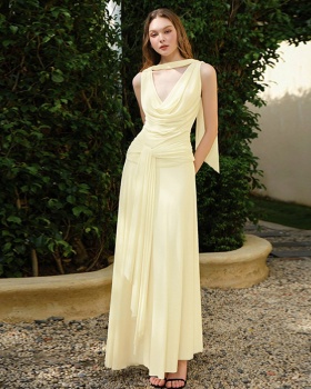 Winter splice European style sexy slim dress for women