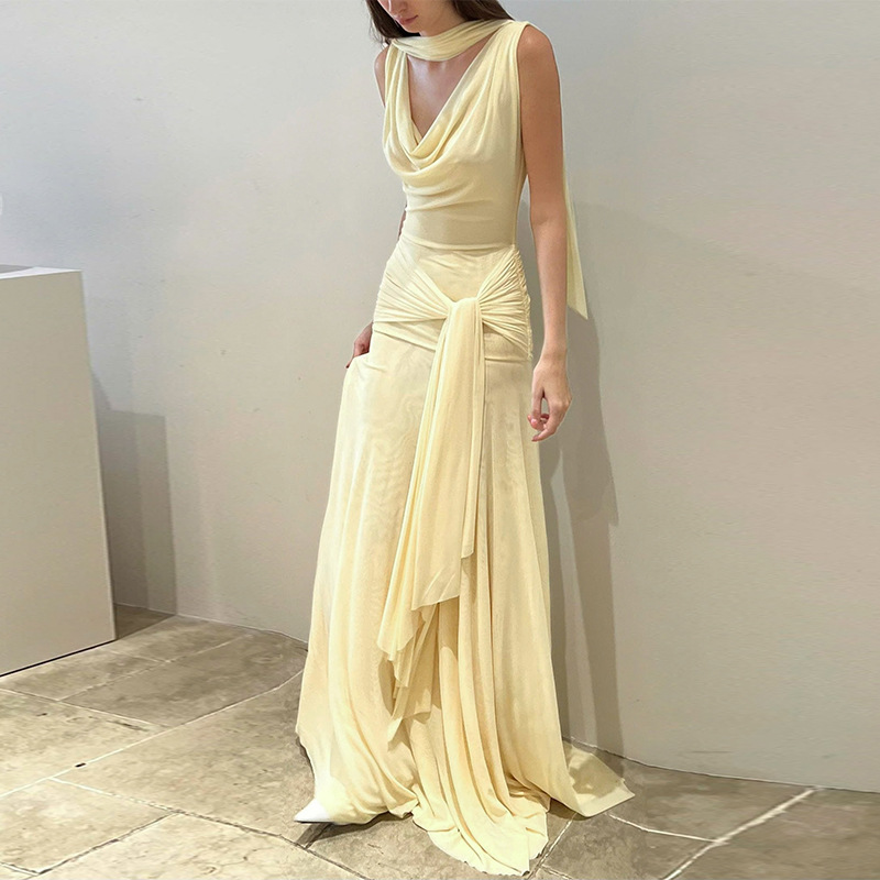 Winter splice European style sexy slim dress for women