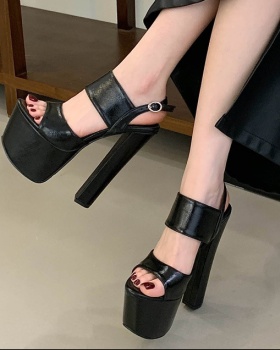 European style open toe platform pole dancing sandals