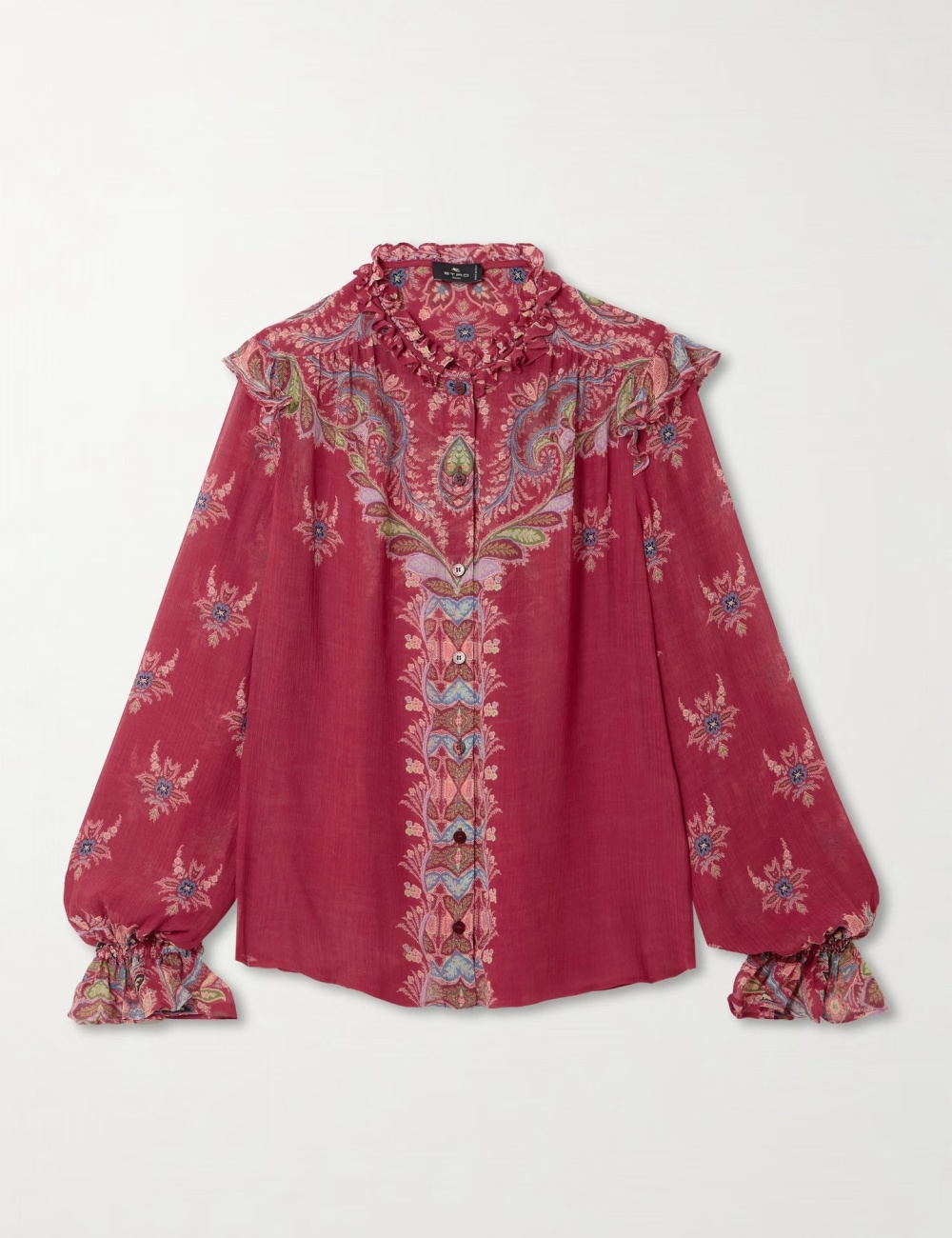 Retro lotus leaf edges shirt chiffon long skirt 2pcs set