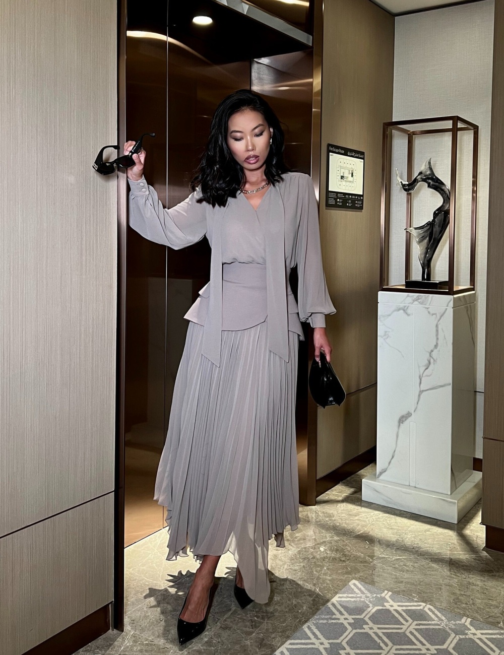 European style tops commuting waistcoat 3pcs set