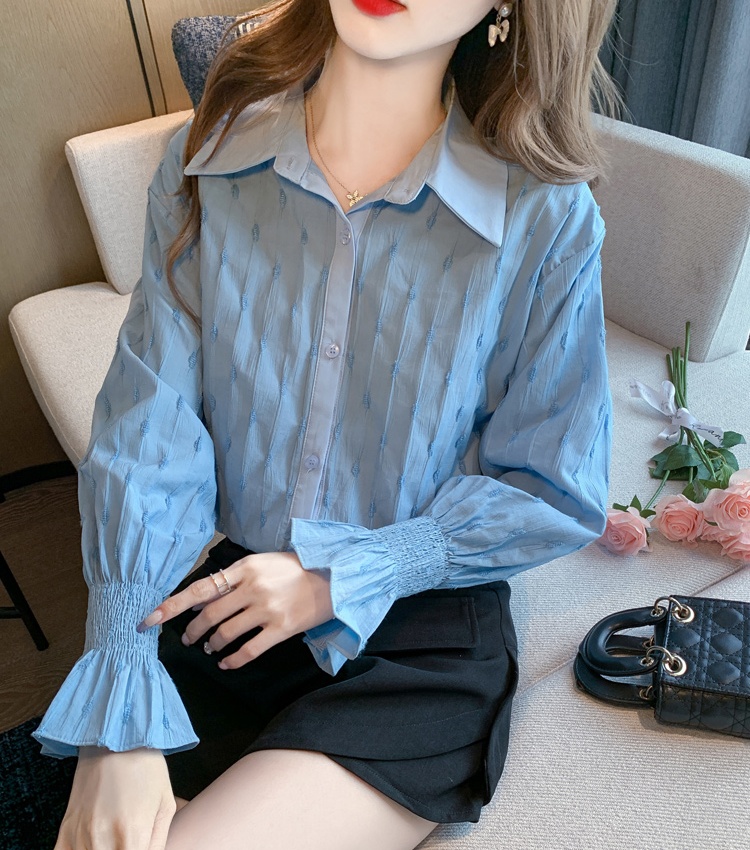 Lotus leaf edges business suit spring shirt for women