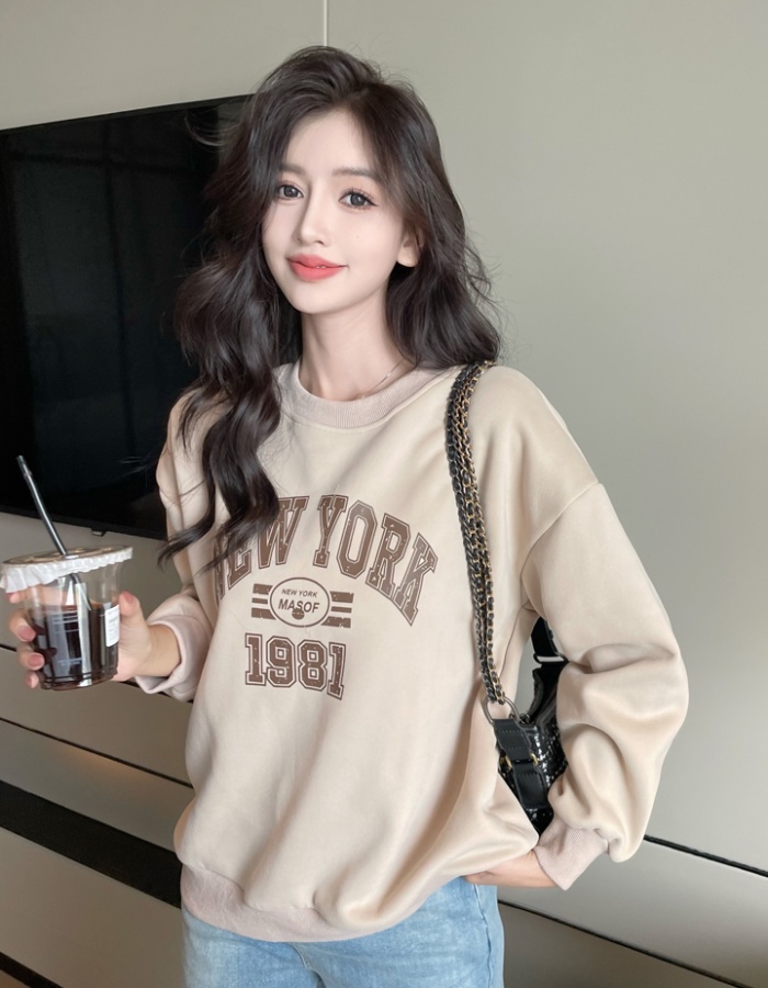 Printing loose tops lazy spring coat