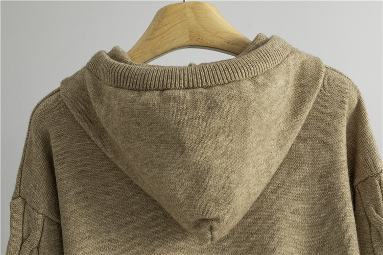 Casual wide leg pants knitted sweater 2pcs set