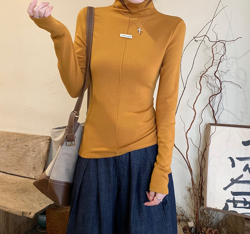 Winter Casual tops all-match thin T-shirt for women