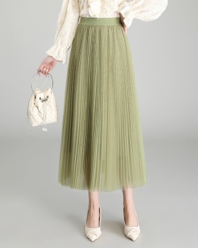 Gauze Western style big skirt long Korean style slim autumn skirt