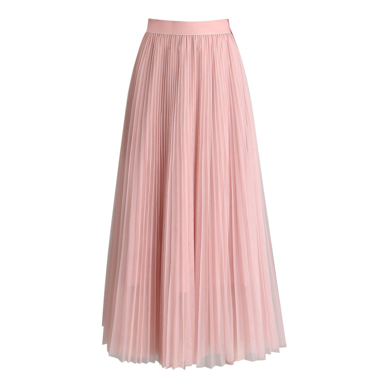 Gauze Western style big skirt long Korean style slim autumn skirt