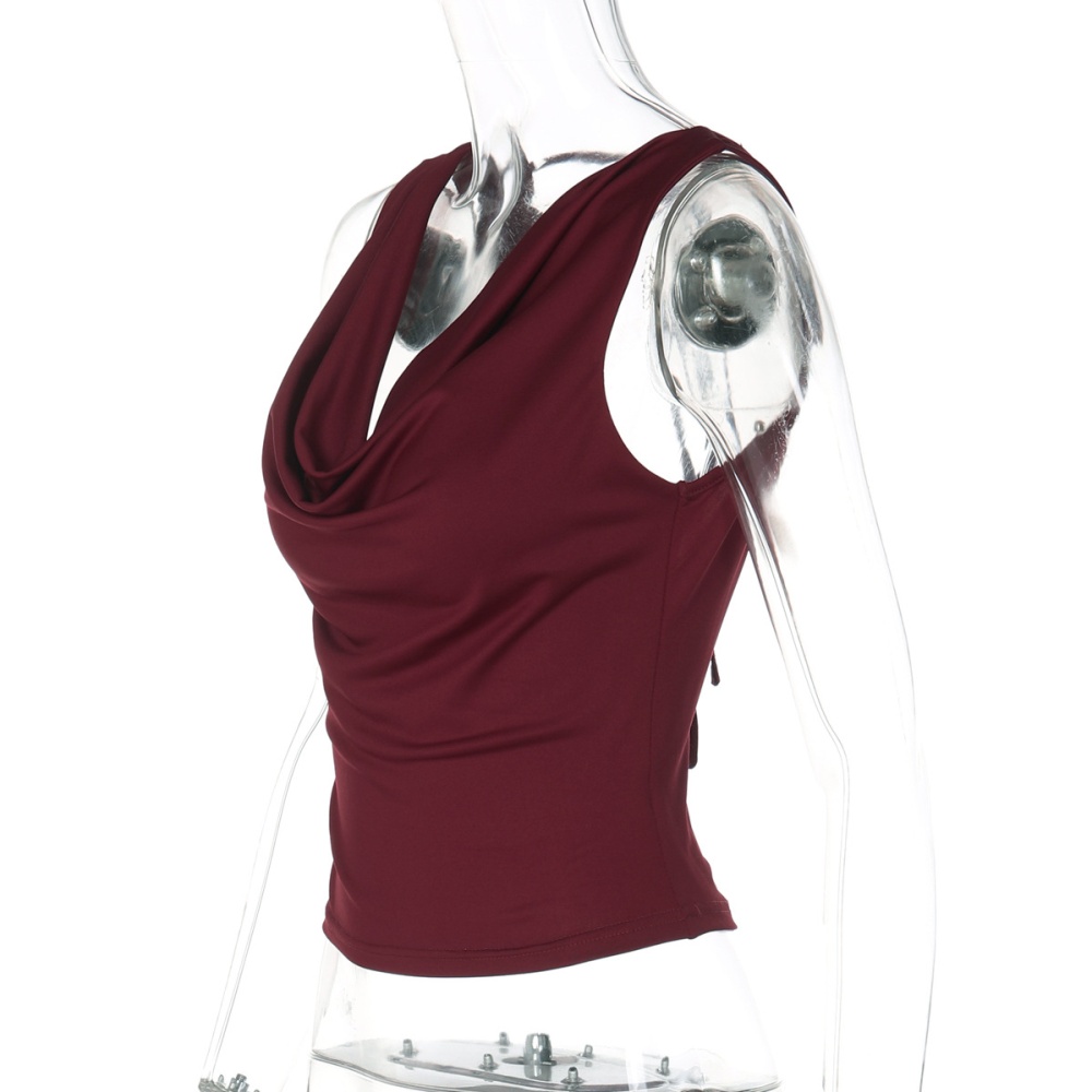 Frenum sexy halter tops slim V-neck vest for women