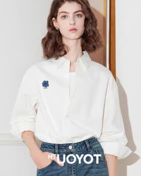 Commuting lapel thin shirt Casual spring tops for women