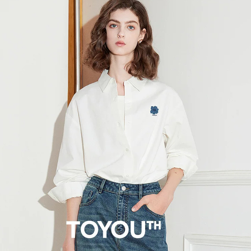Commuting lapel thin shirt Casual spring tops for women
