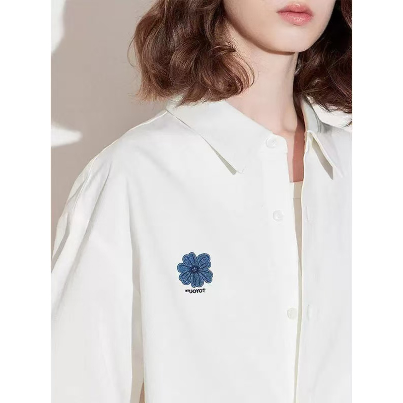 Commuting lapel thin shirt Casual spring tops for women